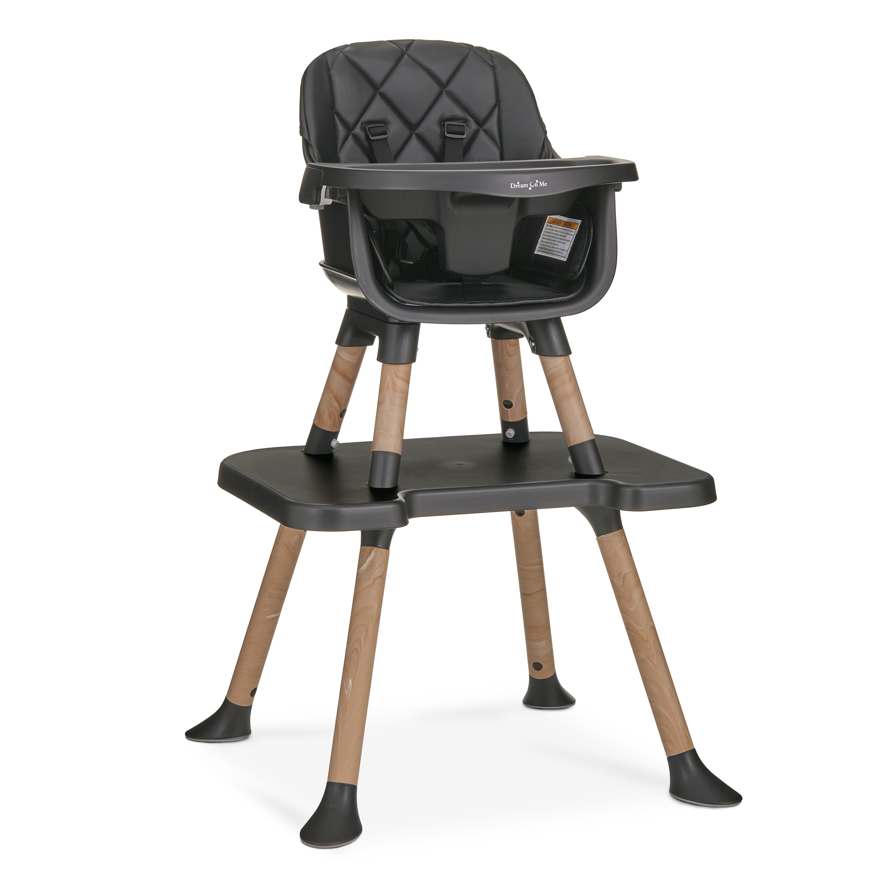 Dream On Me Luna 4 in 1 convertible Highchair, Black