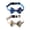 B, variant on Jinswick 2 Pack Breakaway Cat Collars with Bow Tie and Bell Classic Plaid Kitten Cat Collars Adjustable Cat Bowtie Collar with Pendants for Girl Boy Kitten Cats