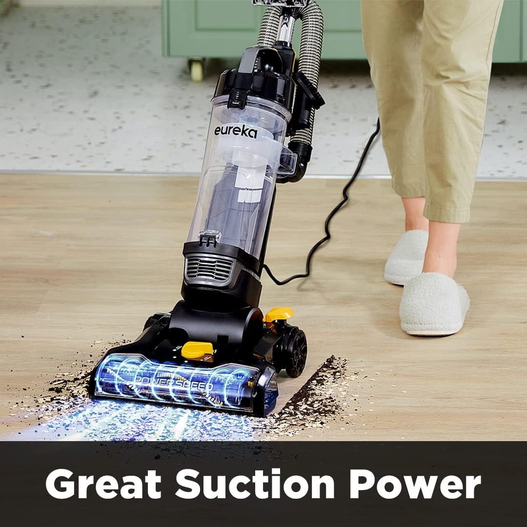 Eureka Power Speed Pro Upright Vacuum, Lightweight, Powerful, For Carpet and Hard Floor, Pet Turbo, NEU181D