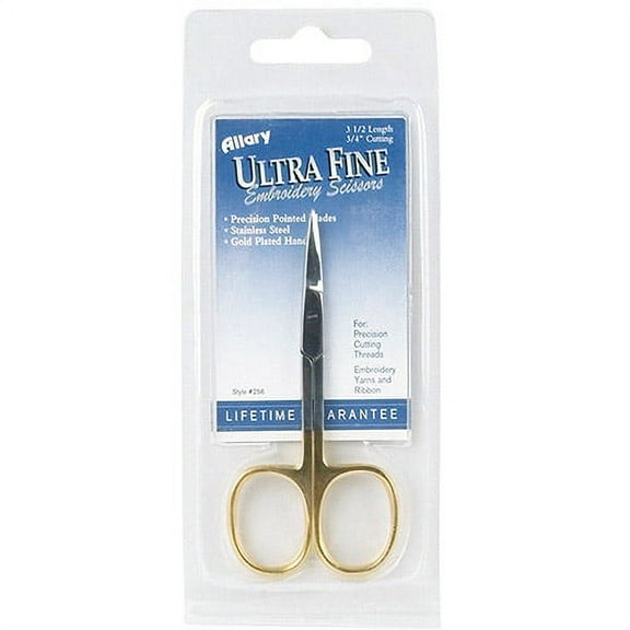 Allary Ultra Fine Embroidery Scissors 3.5"--Material:Metal