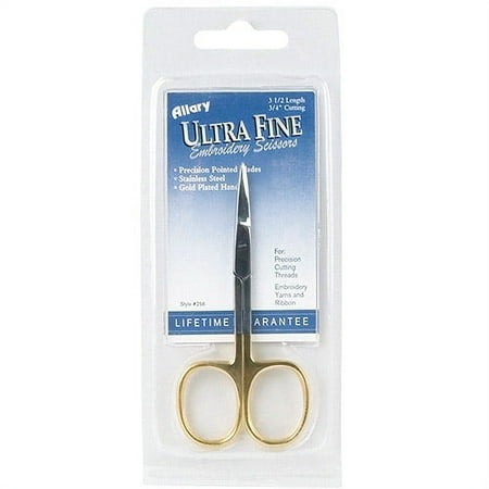 Ultra Fine Embroidery Scissors, Gold Plated, 3-1/2"