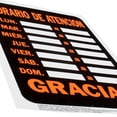 thumbnail image 3 of Letrero Para Pared Horario De Atención Hyko Plástico 30.6X21, 3 of 3