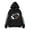 Black, variant on Sweatshirt Women Zip Up Football Hooded Jacket Front Back All Over Print Long Sleeve Japanese Soft Fleece Casual Outer Coat