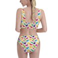 thumbnail image 5 of High Waisted Bikini Sets For Women, Colorful Dinosaurs A Swimsuits Tummy Control, Two Pieces Bathing Suit, 5 of 8