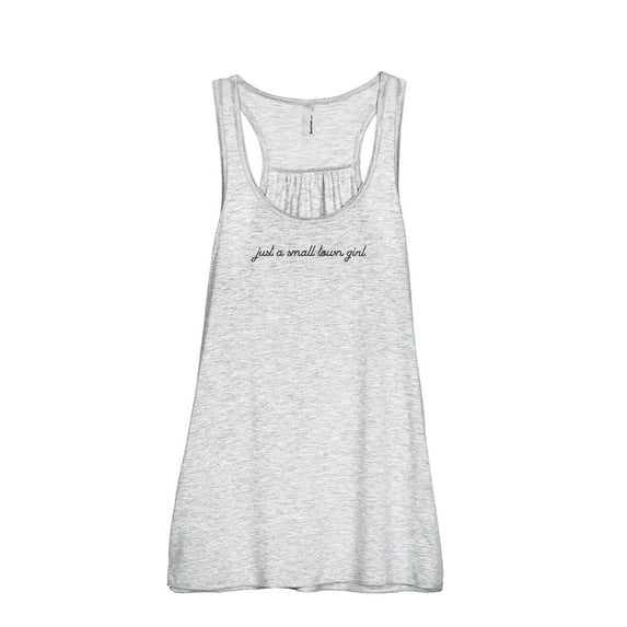 Just A Small Town Girl Women's Fashion Sleeveless Flowy Racerback Workout Yoga Tank Top Sport Grey Medium