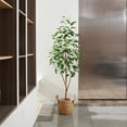 thumbnail image 6 of 5FT Artificial Eucalyptus Plants with Realistic Leaves and Natural Trunk, Silk Fake Potted Tree with Wood Branches, Faux Tree for Office Home Decor, 6 of 8