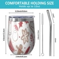 thumbnail image 5 of 12oz Stemless Wine Tumblers White Christmas Cookie Pattern Vacuum Insulated Stainless Steel Travel Tumbler Cups Mug with Lid and Straw for Champaign,Cocktail,Beer with Cleaning Brush, 5 of 5
