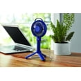 Mainstays Mini USB Rechargeable Fan, 4" Blue Finish