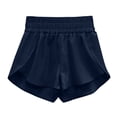thumbnail image 5 of Athletic Shorts for Women, Audhol Womens Daily Running Shorts Workout Elastic Waist Athletic Yoga Pants Sports Solid Shorts Workout Shorts Navy L, 5 of 6