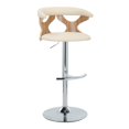 thumbnail image 4 of Gardenia Adjustable Bar Stool, Chrome Bar Stools, Bar Chairs, Swivel Bar Stools, Bar Stools Set of 2, 4 of 6