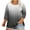 Black, variant on Ahuyic Womens Plus Size Top, Casual 3/4 Sleeve Blouse For Autumns And Winter, Womens Plus Size Printed Round Neck Three Quarter Sleeve Loose T-shirt Top