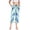 Blue Butterfly Bloom, variant on Women's Cropped Pajama Pants Wide-leg Summer Sleep Pants with Pockets Loose Fit Comfy Pj Pants ,Pink-strawberry Heart Print S