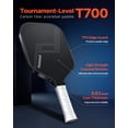 thumbnail image 2 of Pro Carbon Fiber Pickleball Paddle Honeycomb Core Racket for Adults Black, 2 of 11