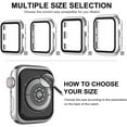 thumbnail image 5 of 3 Pack Case With Tempered Glass Screen Protector For Apple Watch 42Mm Series 3/2/1, Slim Guard Bumper Full Coverage Hd Ultra-Thin Cover Compatible With Iwatch 42Mm, 5 of 5