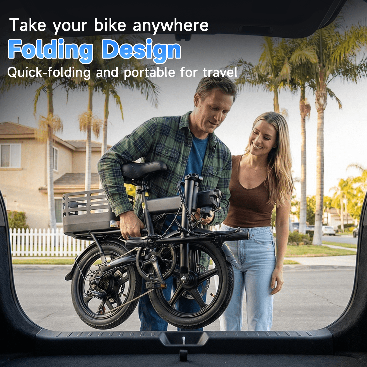 Electric Bike for Adults with Basket,500W Peak Motor,35 Miles 20 MPH,432WH Battery,14" Folding Ebike Bicycle,UL2849