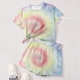 thumbnail image 5 of YOUYEDIAN Girls Summer 2 Piece Outfit Sets Casual Fashion Crewneck T Shirt and Biker Shorts (Light Blue, 11-12 Years), 5 of 5