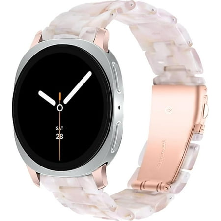 REQO Resin Replacement Band Compatible with Samsung Galaxy Watch 8 40mm 44mm/Galaxy Watch 8 Classic/Ultra 2 Smart Watch, Lightweight Comfortable Wrist Strap with Premium Stainless Steel Buckle
