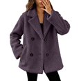 thumbnail image 3 of Women's 2025 Plush Fleece Jacket, Cozy Shearling-Like Winter Coat with Soft Lining, Thick Warm Oversized Outerwear with Pockets, Casual Loose Fit Fall and Winter Jacket for Women Coffee M, 3 of 8