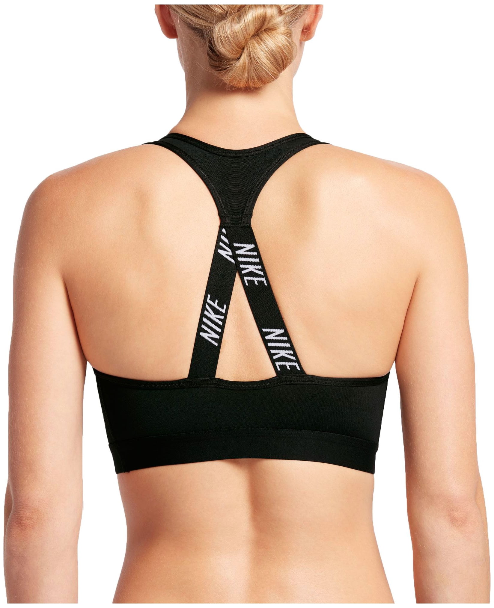 needle Refurbish genius Nike Women's Pro Classic Strappy Logo Padded Sports Bra - Black/White -  Size S - Walmart.com