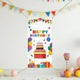 thumbnail image 5 of 1 Pc Colorful Birthday Party Door Cover Happy Birthday Door Banner Photography Background Birthday Party Supplies Birthday Decorations for Friends and Family 35.4x72.8 Inch Colorful, 5 of 7