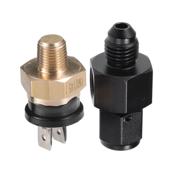 Unique Bargains 1 Set Auto Engine Temperature Cooling Fan Switch Thread-On AN Fitting Adapter 4AN 160'F On-145'F Off