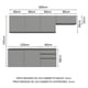 thumbnail image 3 of Cocina Integral Completa Modular Madesa Nice 260cm Gris, 3 of 10