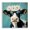 Whimsical Daisy Cow Portrait, variant on Stupell Industries Rustic Lodge Nerdy Nessie Cow Canvas Art, 17 x 17, by Tina LeCour