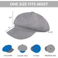 thumbnail image 5 of HLSOHJP Women's Newsboy Cap 8 Panel Visor Beret Bakerboy Cabbie Fiddler Octagonal Winter Hat, 5 of 7
