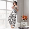 thumbnail image 5 of Salouo Beach Print Women's Pajama Pants Casual Loose Sweatpants PJs Flowy Pants Drawstring Palazzo for Women Wide Leg Pants Lounge Pajama -X-Large, 5 of 8