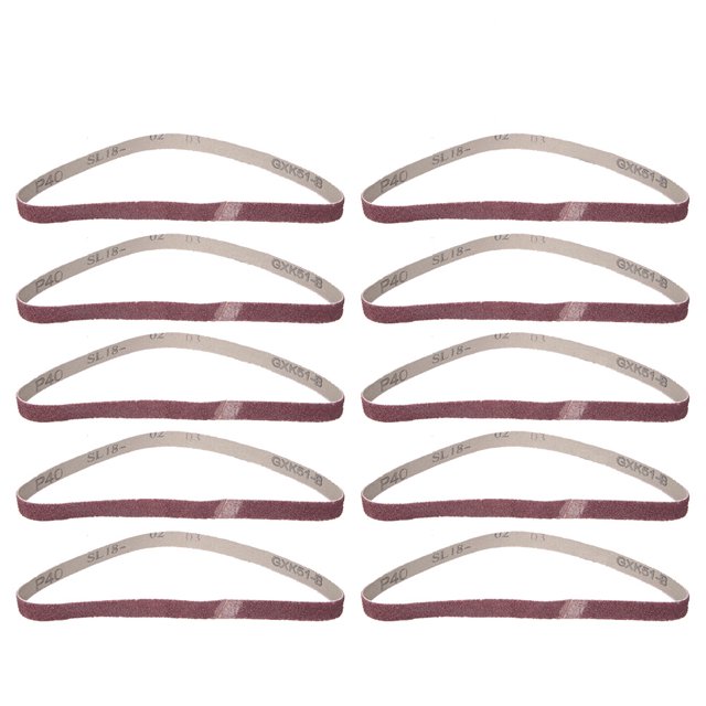 Correa de lijado abrasiva de 10 piezas Correa de molienda circular 457x13 mm Óxido de aluminio GXK51-B(40)