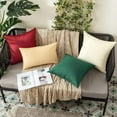 thumbnail image 2 of Paquete de 2 fundas de almohada decorativas impermeables para exteriores, cojín de jardín, funda de almohada para Patio, tienda de campaña, sofá, 12x20 pulgadas, color beige Adepaton LRWJ227-1, 2 of 4