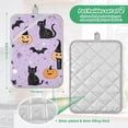 thumbnail image 6 of Yayeee Pot Holders Kitchen Heat Resistant with Pocket 7"x9.8" Cotton Oven Cooking Hot Pads, Light Purple Halloween Black Cat, 6 of 7