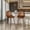 Suede Brown - Walnut Leg, variant on Homy Casa Swivel Bar Stools Set of 2, Mid Century Modern Suede Fabric Leather Kitchen Island Counter Height Adjustable Barstool with Back for Coffee Shop Home Office, Brown