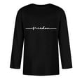 thumbnail image 3 of Penkiiy Mens Vintage Baseball Shirt 3/4 Sleeve Plain Casual Basic Active T Shirts Classic Letter Print Round Neck Sports Tops M Black, 3 of 3