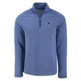 thumbnail image 2 of Men's Cutter & Buck  Heather Royal Indianapolis Colts Peshastin Eco Fleece Tri-Blend Raglan Recycled Quarter-Zip Jacket, 2 of 3
