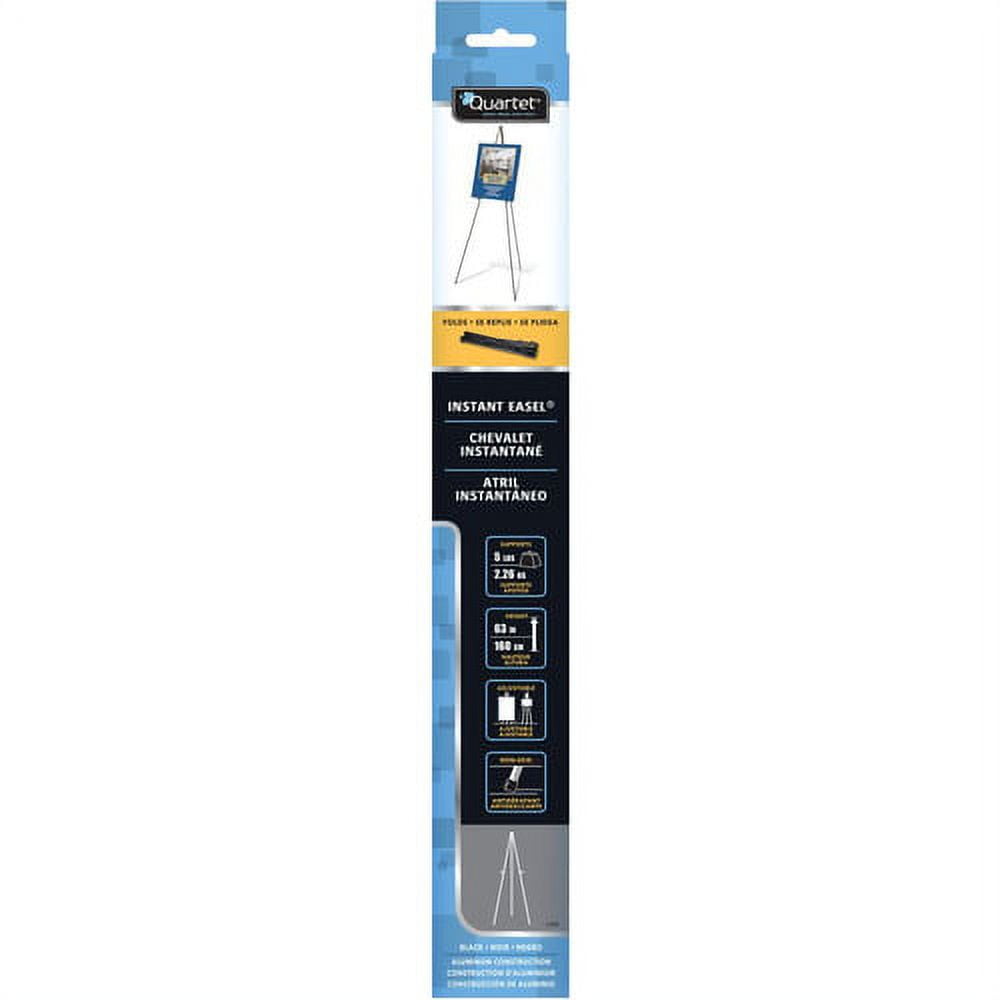 Quartet Instant Easel 5 lb Load Capacity - 63" Height - Steel - Black