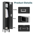 thumbnail image 3 of KAER Metal Locker, Lockers for Employees, 66" Storage Locker with Mirror & Hooks, Storage Cabinet with Doors and Shelves for Gym, Office, School, Home, 3 of 6
