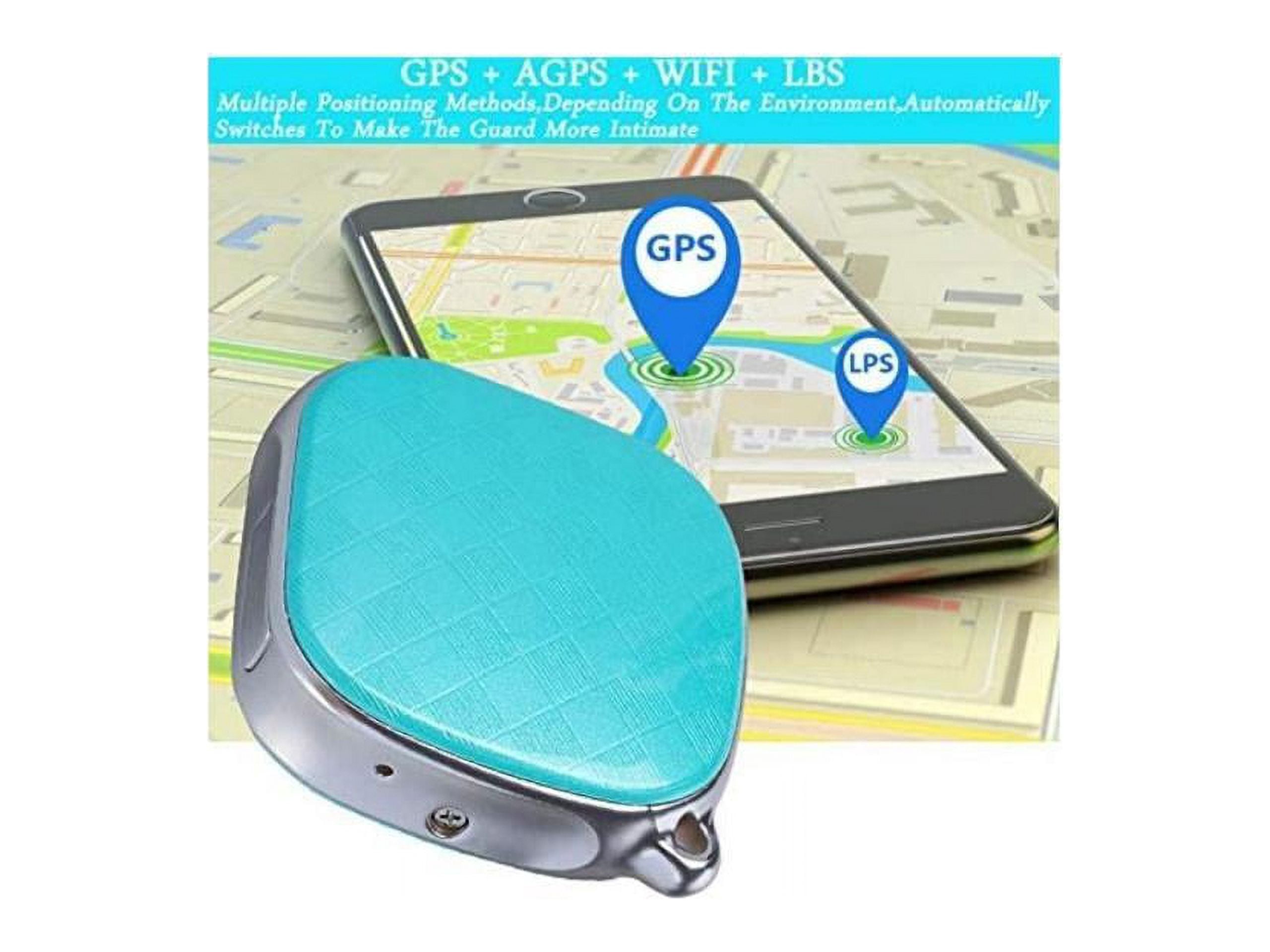 GPS Necklace Tracker for Kids,GPS + LBS + Wi-Fi Positioning,GPS Intercom Tracker Support SOS Call/History Track/Electronic Fence/Multi-Platform Monitoring,SIM Card Needed Red