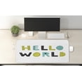 thumbnail image 2 of Hello World Computer Mouse Pad, Hello World Typography Polka Dots Boys, Rectangle Non-Slip Rubber Mousepad X-Large, 35" x 15" Gaming Size, White Multicolor, by Ambesonne, 2 of 2