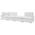thumbnail image 5 of Modular Lounge Sectional Deep Sofa Chair Set, Sunbrella, White, Fabric, Modern Contemporary, Outdoor Patio Balcony Cafe Bistro Garden Furniture Hotel Hospitality, 5 of 10
