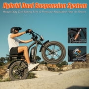HiKeep Class 2 Electric Bike for Adults, 20 MPH, 750W Fat Tire Ebike, 48V 15.6Ah 748.8Wh Battery, 20 x 4 Inch, Shimano 7-Speed, UL2849