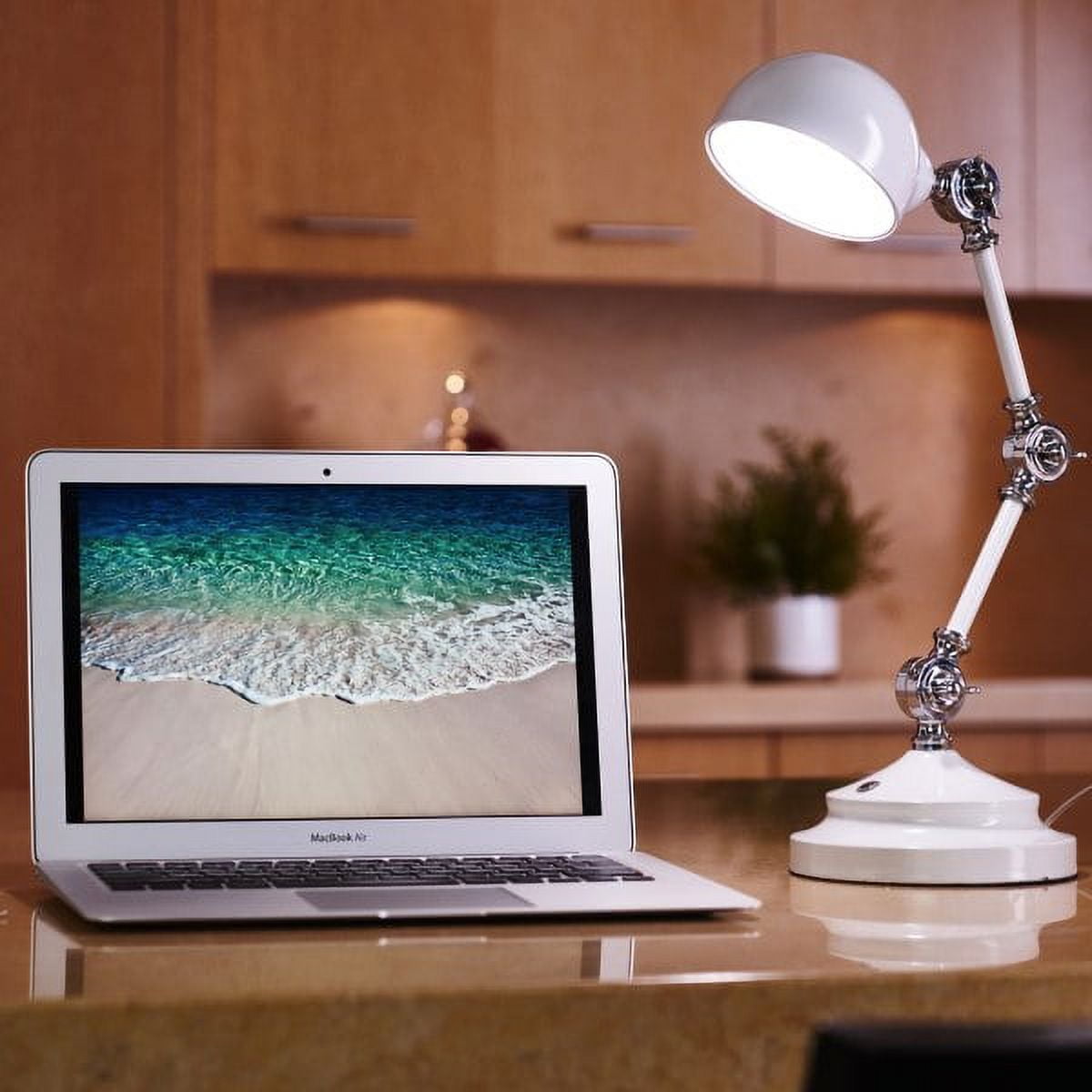 OttLite® Wellness Series® Revive LED Desk Lamp, 15-1/2"H, White Shade/White Base