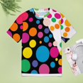 thumbnail image 5 of Colorful Dots Women T-Shirt Classic O Neck T-Shirts Short-Sleeve Trendy Animal Print Design Tshirt Casual Clothing, 5 of 5