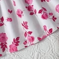 thumbnail image 7 of Summer Ribbed Dress for Girls Casual Flutter Floral Dress A-Line Cotton Cute Going Out Outfits Lounge Wear, Pink, 7 Years, 7 of 7