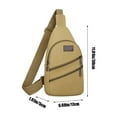 thumbnail image 3 of Sling Bag for Women Men QTOCIO Thickened Zipper Outdoor Canvas Chest Bag New Men's Chest Bag Hiking Backpack Multipurpose Crossbody Chest Bag Messenger Bag Men's And Women's Chest Bag, 3 of 6