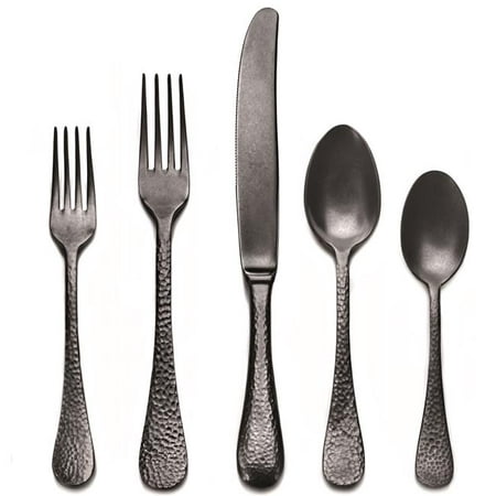 

Stainless Steel Place Setting - Epoque Oro Nero Pewter - 5 Piece