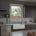thumbnail image 4 of ALFI brand ABF3318S 33" White Thin Wall Single Bowl Smooth Apron Fireclay Kitchen Farm Sink, 4 of 10