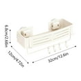 thumbnail image 2 of Shower Caddy Suction Cup Bathroom Organizer Heavy Duty Corner Storage Shelf With Portable Hooks For Dorm Bathroom No Drilling Removable, 2 of 3
