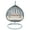 Beige, variant on LeisureMod Hanging Swing Chair Two-Person Seater Egg Chair Grey Frame in Teardrop Design with Armrest Removable Zippered Washable Polyester Cushion Cover for Indoor and Patio Recluse Collection