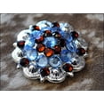 thumbnail image 2 of 32 Aquamarine & Topaz Crystals Berry Concho Rhinestone Headstall Saddle, 2 of 4